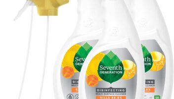 Seventh Generation Lemongrass Citrus Disinfecting Multi-Surface Cleaner - 26 Oz, Pack of 4