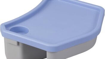 Drive Medical RTL10131 E-Z Walker Caddy with Tray, Gray/Blue