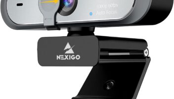 NexiGo N660P 1080P 60FPS Webcam with Software Control, Dual Microphone & Cover, Autofocus, HD USB Computer Web Camera, for OBS/Gaming/Zoom/Skype/FaceTime/Teams/Twitch