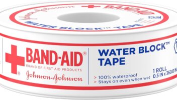 Band-Aid Waterproof Tape, 1/2 Inch