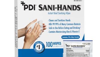 Sani-Hands Hand Sanitizer Wipes 100 Packets Per Box