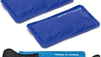 2 Soft Gel Ice Packs for Injuries Reusable with Extra Comfy Adjustable Cold Pack Wrap, Flexible Hot and Cold Compress