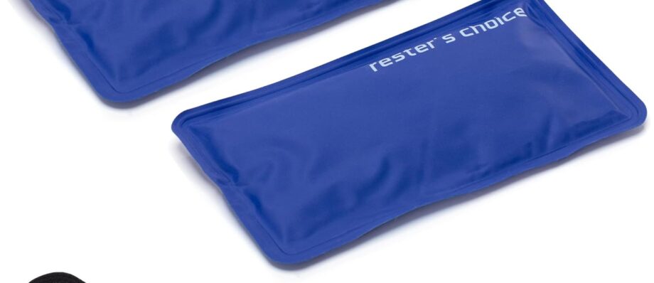 2 Soft Gel Ice Packs for Injuries Reusable with Extra Comfy Adjustable Cold Pack Wrap, Flexible Hot and Cold Compress