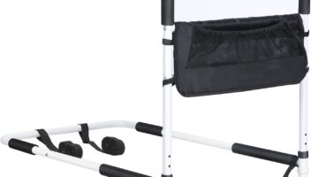 Patient Aid Bed Rails for Elderly Adults for Fall Prevention and Safely Getting in and Out of Bed, Easy Adjust Fast Assembly Bed Rail with Storage Bag Works with Any Bed Frame and Bed Mattress