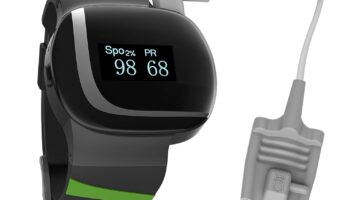 Wrist Pulse Oximeter Rechargeable, Oxygen Monitor with Free APP, Overnight & Continuous Recording for SpO2 & PR, Oximeter with Sleep Report