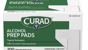 Curad Alcohol Disinfectant Prep Pads, 2-ply, Medium Size, 200 Count