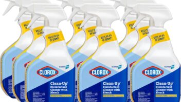 CloroxPro Clorox Clean-Up Disinfectant Cleaner with Bleach Spray, 32 Ounces Each (Pack of 9) (35417)