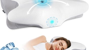 Cervical Neck Pillow - Memory Foam Pillows Ergonomic Neck Support Pillow for Pain Relief, Cervical Pillow for Sleeping, Orthopedic Contour Bed Pillow for Side, Back & Stomach Sleepers