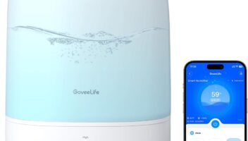 GoveeLife Smart Humidifiers for Bedroom, 3L Top Fill Cool Mist Humidifiers with Essential Oil Diffuser, Humidity Control, WiFi Air Humidifier with Night Light, for Baby, Plants, Home, Work with Alexa