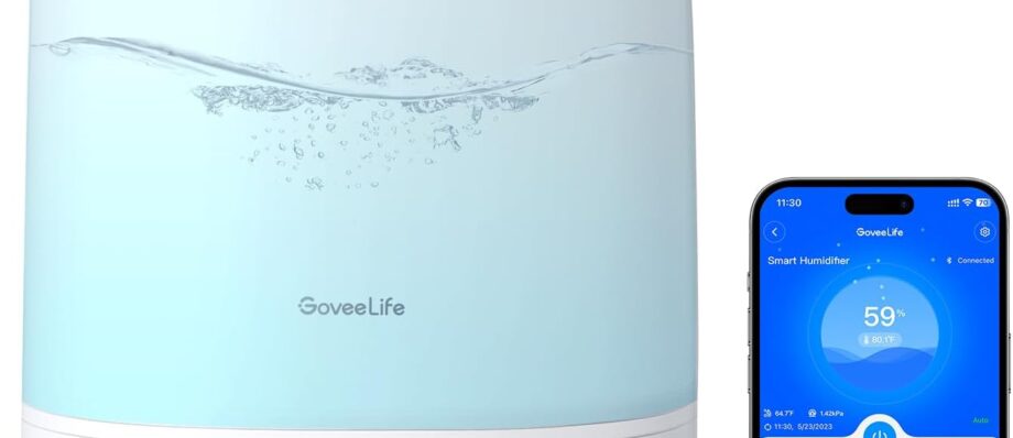 GoveeLife Smart Humidifiers for Bedroom, 3L Top Fill Cool Mist Humidifiers with Essential Oil Diffuser, Humidity Control, WiFi Air Humidifier with Night Light, for Baby, Plants, Home, Work with Alexa