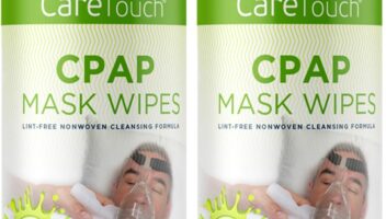 Care Touch CPAP Mask Cleaning Wipes - Scented | 2 Packs of 70 Scented Cleaning Wipes for CPAP Masks (140 Total) | Made in The USA