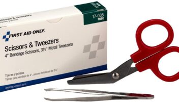 First Aid Only 17-005 Bandage Scissors and Forcep Tweezers Combo Pack