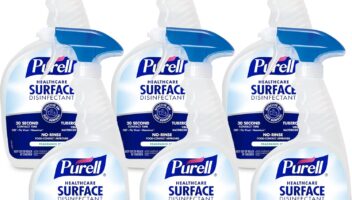 Purell Healthcare Surface Disinfectant Spray, Fragrance Free, 32 fl oz Capped Bottle with Spray Trigger in Pack (Pack of 6) - 3340-06