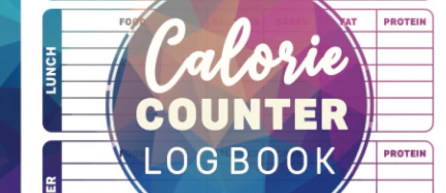 Calorie Counter Log Book: Nutrition Calorie intake tracker - Simple Tool to Track Your Calorie, Carbs, Fat & Protein - Daily Calorie Counter and weekly weight tracker Notebook - dark version