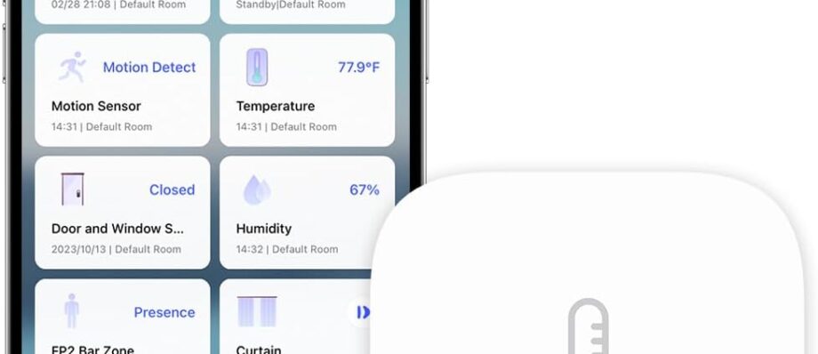 Aqara Temperature and Humidity Sensor, Requires AQARA HUB and Not Support Third Party Hubs, Zigbee, for Remote Monitoring and Home Automation, Compatible with Apple HomeKit, Alexa, Works with IFTTT