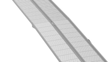 HOMCOM Wheelchair Ramp 10FT, Foldable Aluminum Threshold Ramp with Non-Slip Surface and Handle, 600lbs Weight Capacity, Suitcase Handicap Ramp for Home, Doorways, Curbs, Steps