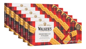 Walker’s All-Butter Shortbread Fingers - 8-Count Box (Pack of 6) - Authentic Shortbread Cookies from Scotland​