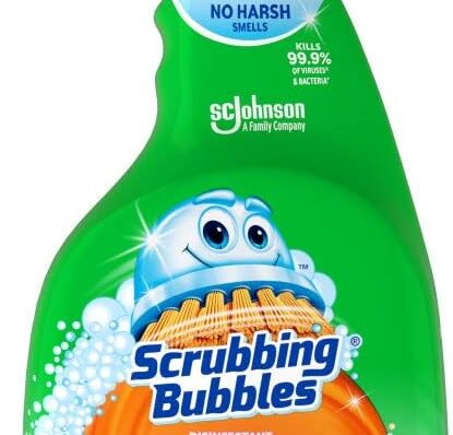 Scrubbing Bubbles Bathroom and Shower Cleaner Disinfectant Spray, Foaming Action Bathroom Grime Fighter, Citrus Scent, 32oz