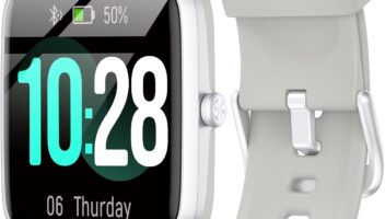 42mm Smart Fitness Watch: Heart Rate, Sleep Monitor & Swim-Proof Tracker