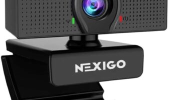 NexiGo N60 1080P Web Camera, HD Webcam with Microphone & Privacy Cover, USB Computer Camera, 110-degree Wide Angle, Plug and Play, for Zoom/Skype/Teams/OBS, Conferencing and Video Calling (Renewed)