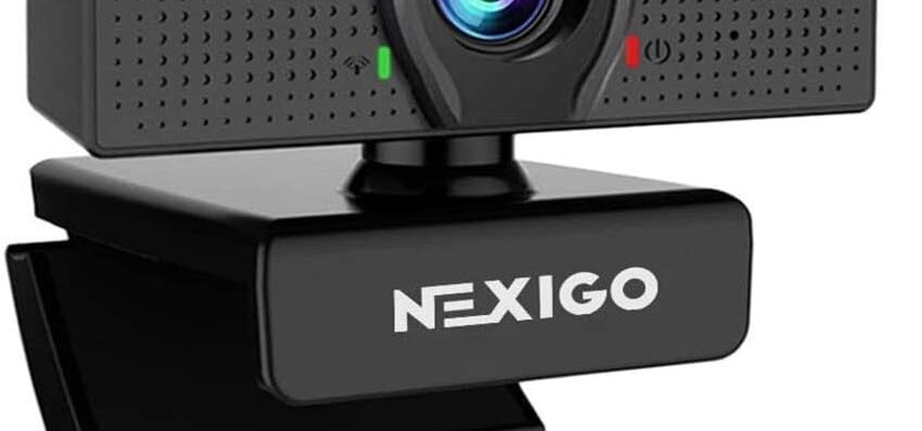 NexiGo N60 1080P Web Camera, HD Webcam with Microphone & Privacy Cover, USB Computer Camera, 110-degree Wide Angle, Plug and Play, for Zoom/Skype/Teams/OBS, Conferencing and Video Calling (Renewed)