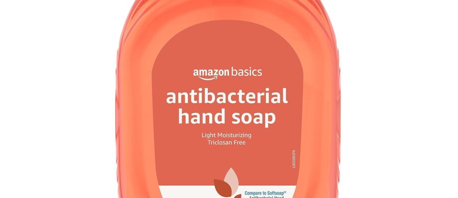 Amazon Basics Antibacterial Liquid Hand Soap Refill, Light Moisturizing, Triclosan-Free, Citrus, 50 Fl Oz (Pack of 1) (Previously Solimo)