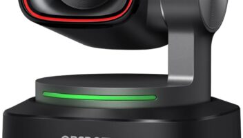 OBSBOT Tiny 2 Webcam 4K Voice Control PTZ, AI Tracking Multi-Mode & Auto Focus, Web Camera with 1/1.5" Sensor, Gesture Control, 60 FPS, HDR Light Correction, Webcam for PC, Streaming, Meeting, etc.