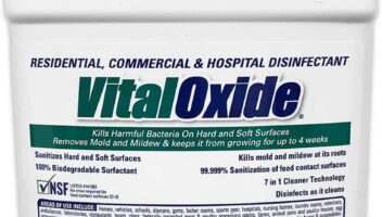 Vital Oxide Disinfectant, Deodorizer, Cleaner, Food-Contact Sanitizer, Virucide – EPA Registered – Kills Mold & Mildew, Eliminates Odors-1 Gallon