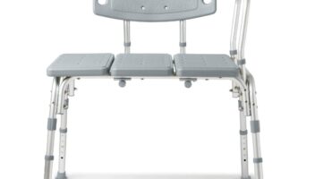 Medline Tub Transfer Bench with Anti-Slip Suction Feet, Lightweight for Easy Movement, for Use as a Shower Bench or Bath Seat