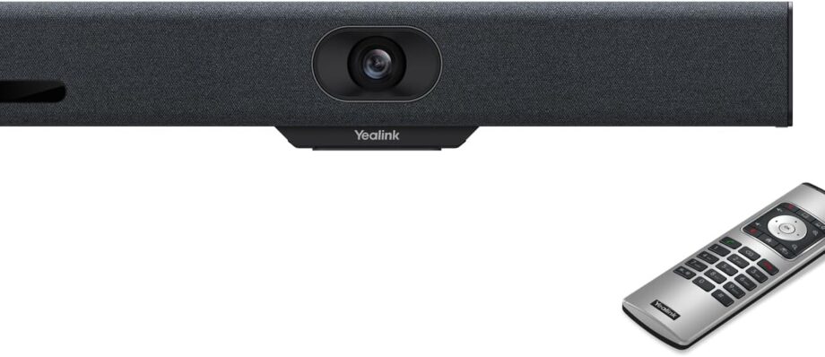 Yealink MeetingBar A10 Conference Room Webcam 4K 120° Wide Angle Camera with Android OS, Video Conferencing System with Microphone and Speaker, AI Speaker Tracking, Auto Framing, Teams Zoom Certified