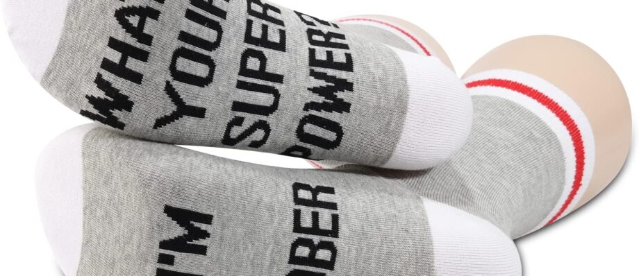 G2TUP 2 Pairs Sober AF Gift I’m Sober What’s Your Superpower Sobriety Socks AA NA Recovery Socks Addiction Recovery Inspirational Gift (I’m Sober)