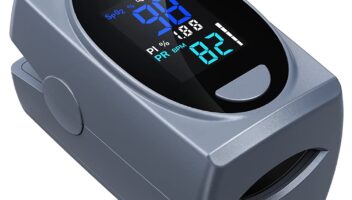 Pulse Oximeter Fingertip, Digital Blood Oxygen Saturation Monitor for Heart Rate Monitor and SpO2 Levels, Portable LCD Pulse Oximeter (Batteries Included)