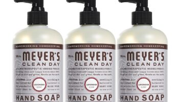 MRS. MEYER'S CLEAN DAY Hand Soap, Made with Essential Oils, Biodegradable Formula, Lavender, 12.5 fl. oz - Pack of 3