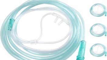 5 Pack Soft Oxygen Nasal Cannula for Adult, 8.2 feet Standard Nasal Cannula Tubing for Oxygen Concentrator, Oxygen Tubing for Kink Resistant, Lightweight