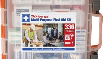 336 Piece First Aid Kit, Plastic Case