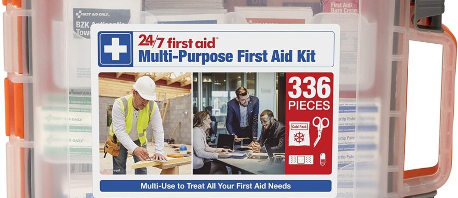 336 Piece First Aid Kit, Plastic Case