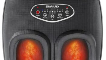 Snailax Shiatsu Foot Massager with Heat, FSA HSA Eligible, Deep Kneading, Compression, Vibration, Feet Massager Machine for Plantar Fasciitis, Neuropathy, Foot Warmer, Size 13, Gifts for Men, Women