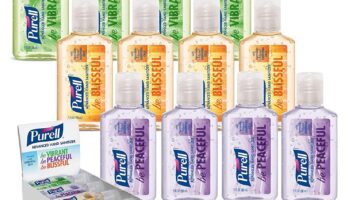 Purell Advanced Hand Sanitizer Gel Infused with Essential Oils, Scented Variety Pack, 1 fl oz Travel Size Flip Cap Bottles (Box of 12 Bottles)- 3901-24-CMRMETRY