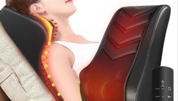 Neck Massager with Heat, 3D Kneading Massage Pillow for Pain Relief, Massagers for Neck and Back, Shoulder, Leg, Gifts for Men Women Mom Dad, Stress Relax at Home Office and Car