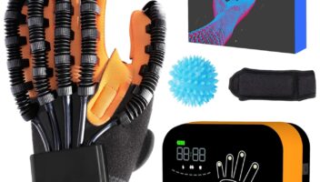 Upgraded Rehabilitation Robot Gloves for Hemiplegia Finger Treatment Rehab Equipment, Stroke Patients Products, Stroke Recovery Equipment, Hand Rehab Robotic Gloves for Cerebral Palsy Relief Hands.