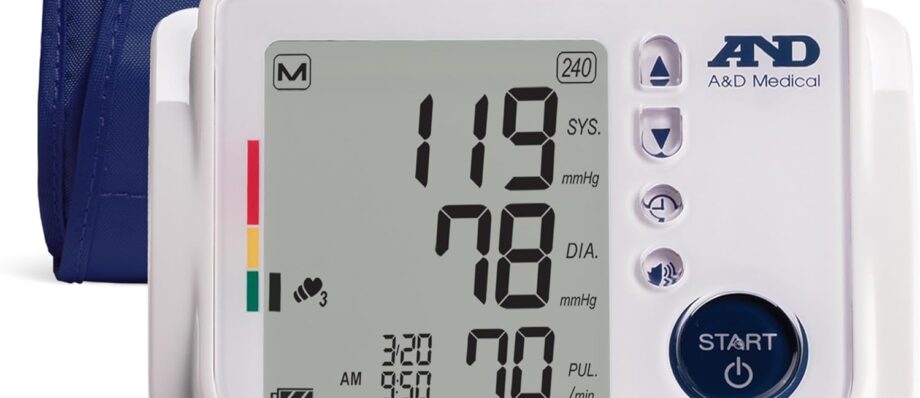 A&D Medical Talking Blood Pressure Monitor with Medium Blood Pressure Cuff (23 - 37 cm / 9.0 - 14.6” Range) TriCheck Mode with 3 Consecutive Readings